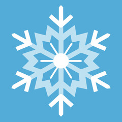 snowflake on blue background
