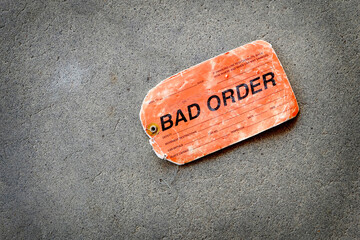 Red Tag Marker for Bad Order on Ground Business Complaint