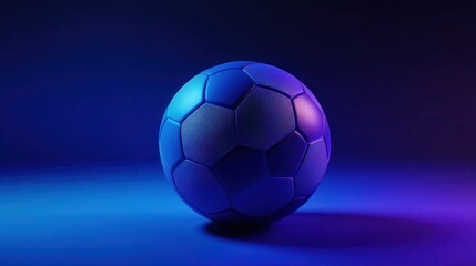 Naklejka premium soccer ball on blue background