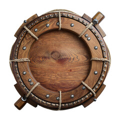Naklejka premium Wooden Circle with Strings IA PNG Transparent