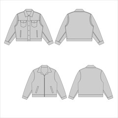 illustration of a jackets and shirts