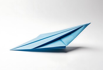 Fototapeta premium paper plane on white background - business concept free to move forward, 3d render, 3d illustration