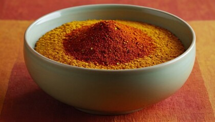 mix of colorful spices, such as turmeric, paprika, and saffron