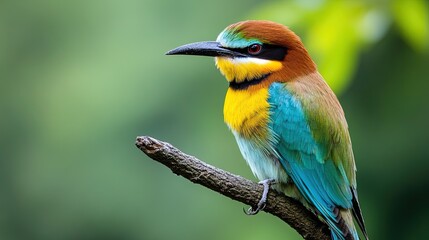 Fototapeta premium The bird is resting on the branch. Beautiful bird. The bird has beautiful colors. In a Taiwanese zoo
