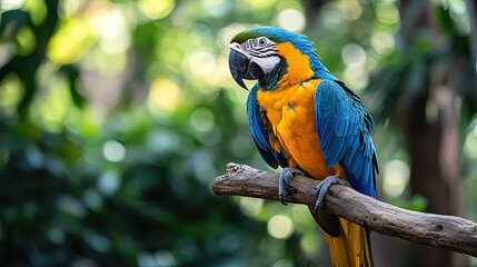Obraz premium The bird is resting on the branch. Beautiful bird. The bird has beautiful colors. In a Taiwanese zoo