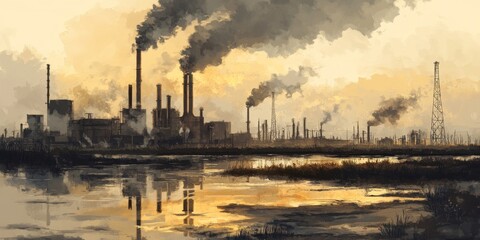 Water and ground pollution in various industries highlights the impact of industrial activities on the ecosystem, emphasizing the need for effective measures against water and ground pollution.