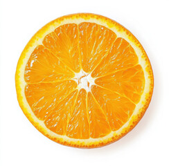 Fresh orange slice with vibrant color and juicy texture, perfect for healthy snacks or beverages
