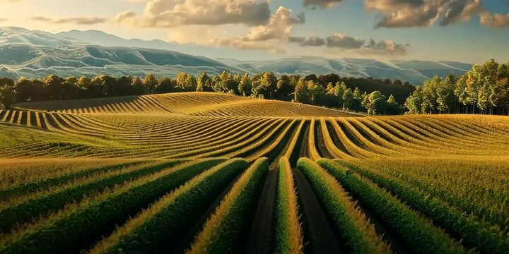 Scenic view of a cornfield, 4K , Video