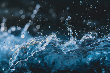 splash of water black screen