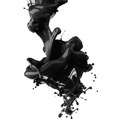 Abstract Black Ink Splash