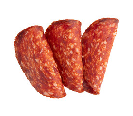 peppered salami sausage isolated