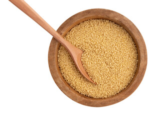 dry couscous isolated on white