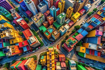 Fototapeta premium Urban Exploration Photography: Vivid Abstract Shapes & Patterns