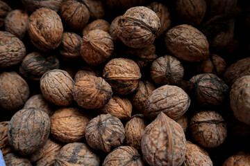 close up of walnuts