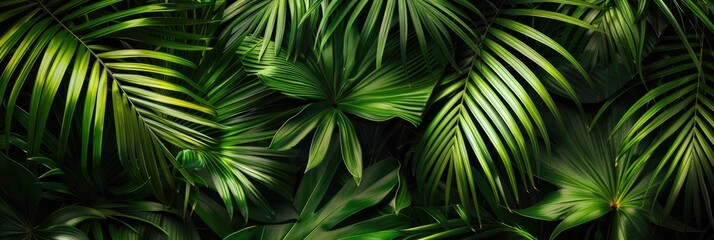 Palm Leaf Wallpaper. Closeup View of Tropical Palm Leaves for Nature-inspired Decoration Design
