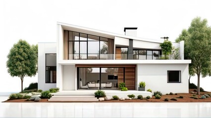 modern house with balcony 