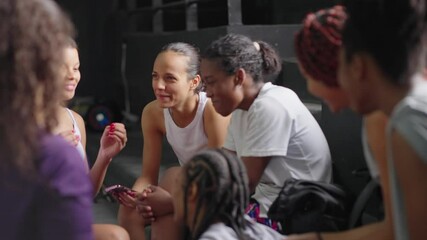 Gym face, black woman and happy for exercise, training and female bodybuilder workout, challenge or boxing studio pride. Sports personal trainer, coach
- Powered by Adobe