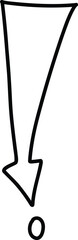 Doodle exclamation mark. Hand drawn punctuation marks and exclamatory symbols, sketch pencil ink scribble notes exclamation icon. Vector isolated icon on white background