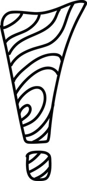 recommend clip art: Doodle exclamation mark. Hand drawn punctuation marks and exclamatory symbols, sketch pencil ink scribble notes exclamation icon. Vector isolated icon on white background