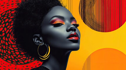 This stylish template showcases vibrant colors and striking patterns reflecting the beauty and significance of Black History Month celebrations