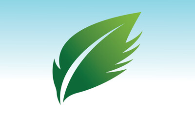 Green leaf vector logo design free download