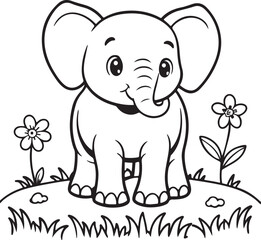 cartoon animal elephant vector