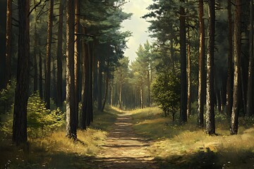 Obraz premium path in the woods