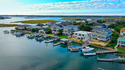 Wrightsville Beach in Wilmington North Carolina aerial view