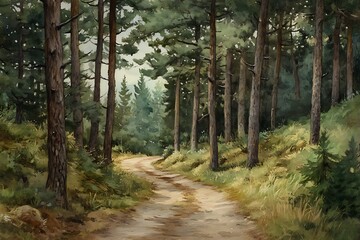 Obraz premium path in the woods