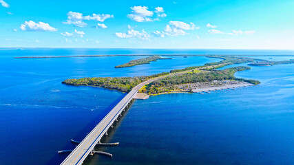 Fort De Soto Park in St Petersburg Clearwater Florida - aerial view