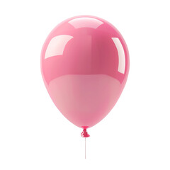 Pink Balloon Isolated on White Background
