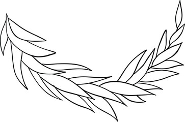 Minimalistic floral elements. Minimal boho floral frames and bouquets, organic decorative simple minimalistic floral icons. Vector isolated icon on white background.