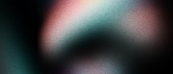 Colorful abstract gradient with grain noise texture and soft light effusion