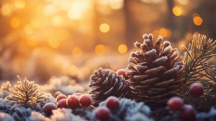 christmas decoration with cones