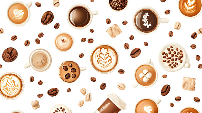 coffee seamless background