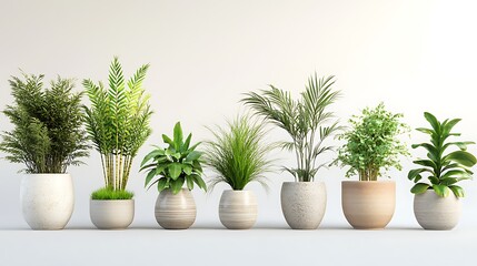 Obraz premium Modern designs featuring lush indoor greenery