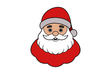 Christmas day santa claus illustration vector logo icon merry Christmas.