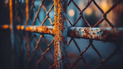 Weathered Rusty Metal Gate with Ornate Floral Patterns © Prana
