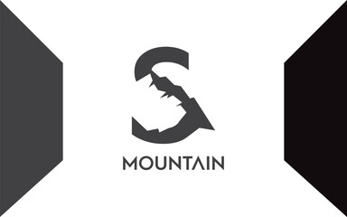 S Letter logo mountain for identity. letter templatefor your brand