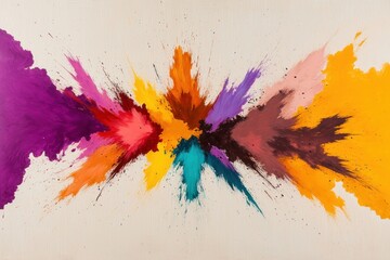 Fototapeta premium A painting of a colorful explosion with a rainbow of colors