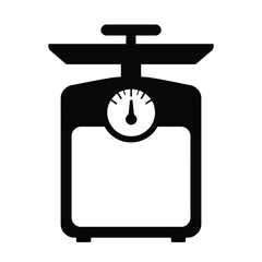 a vector silhouette of a weighing scale