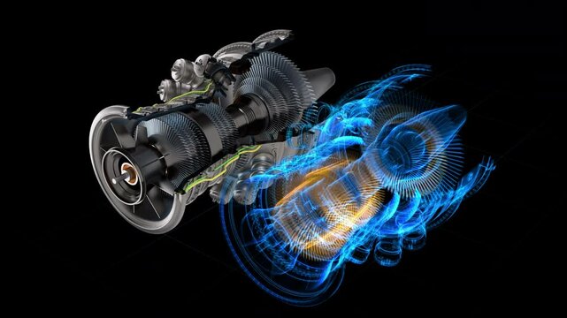 Innovative 3d Turbine Engine Design Blends Physical and Digital Twin. Metallic Structures Merge With Digitalization Elements, Green Energy Solutions and Robust Engineering Methodologies.