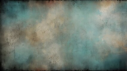 Obraz premium Grunge Background with Vintage Textures, Faded Teal Hues, Distressed Patterns, and Rustic Aesthetic Design