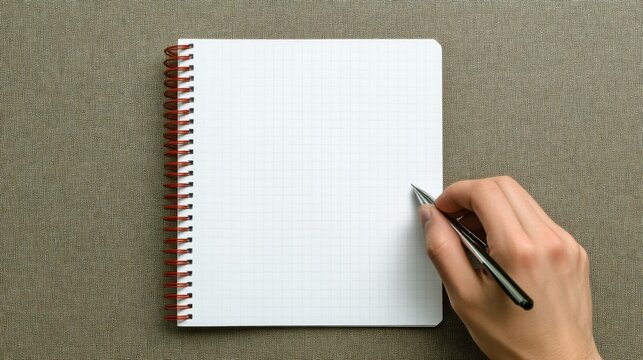 Blank Notebook with Pencil Ready for Writing - Inspiration and Ideas - Powered by Adobe