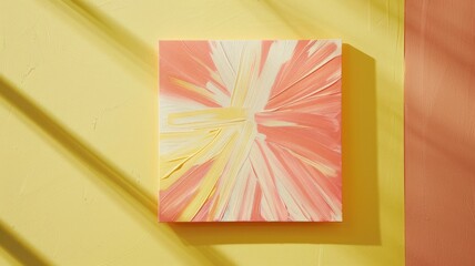 Abstract Burst Artwork with Warm Tones for home decor