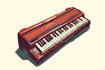 Fototapeta premium Vector illustration set of 50 musical instruments in cartoon style isolated on white background Retro musical instruments set realistic design Music instruments, musical notes and equipment A variety 