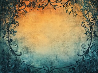 abstract vintage invitation and background with ornament