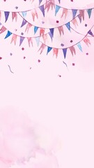 pink background with confetti