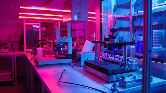 A sophisticated setup of a Fourier transform infrared (FTIR) spectrometer. --ar 169 --v 6.0