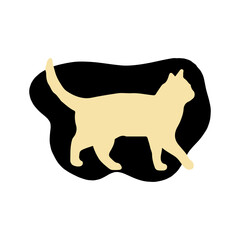 Minimalist Feline Silhouette Illustration - SVG